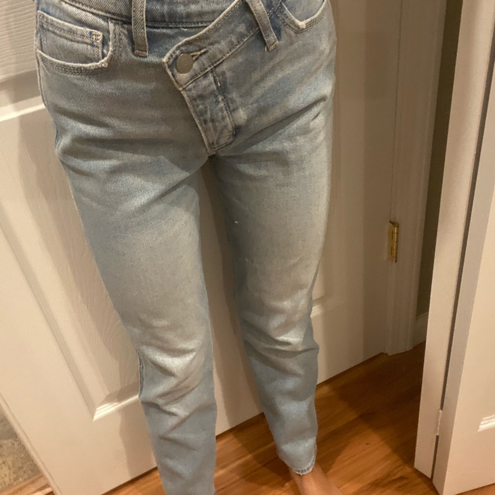 Hollister asymmetrical Jeans.